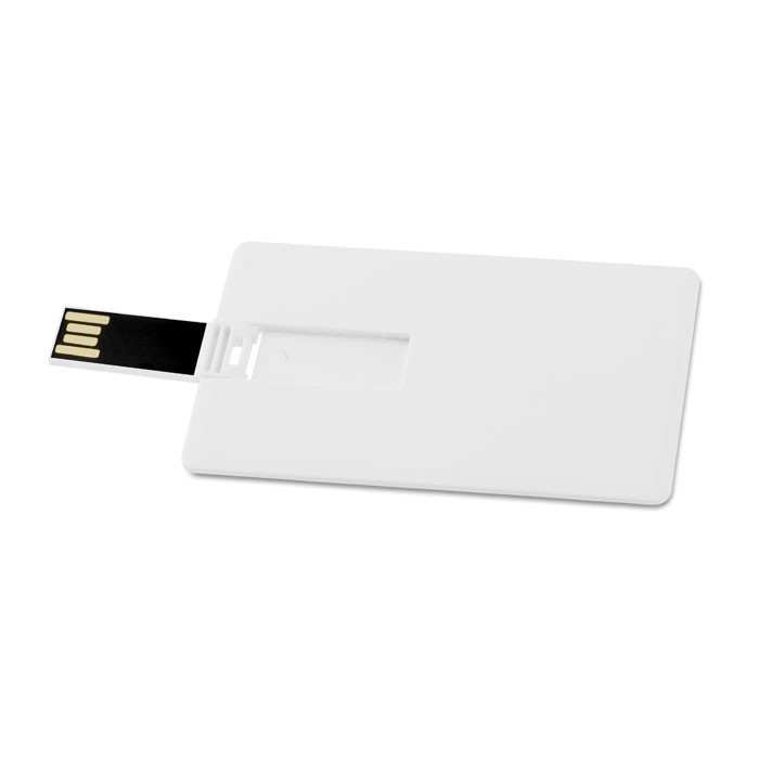 Chiavetta usb bianca a forma di carta di credito