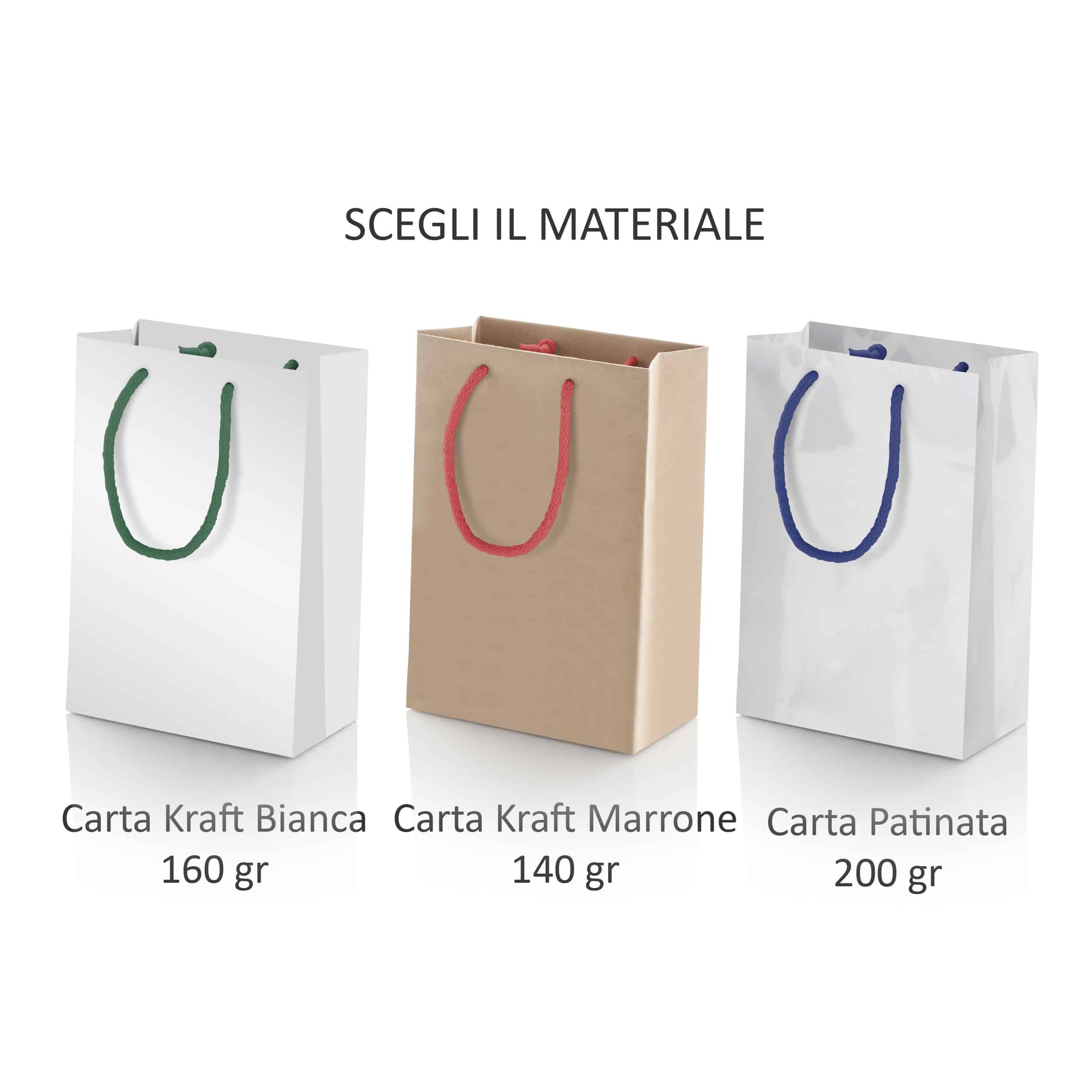 Shopper in tre materiali diversi