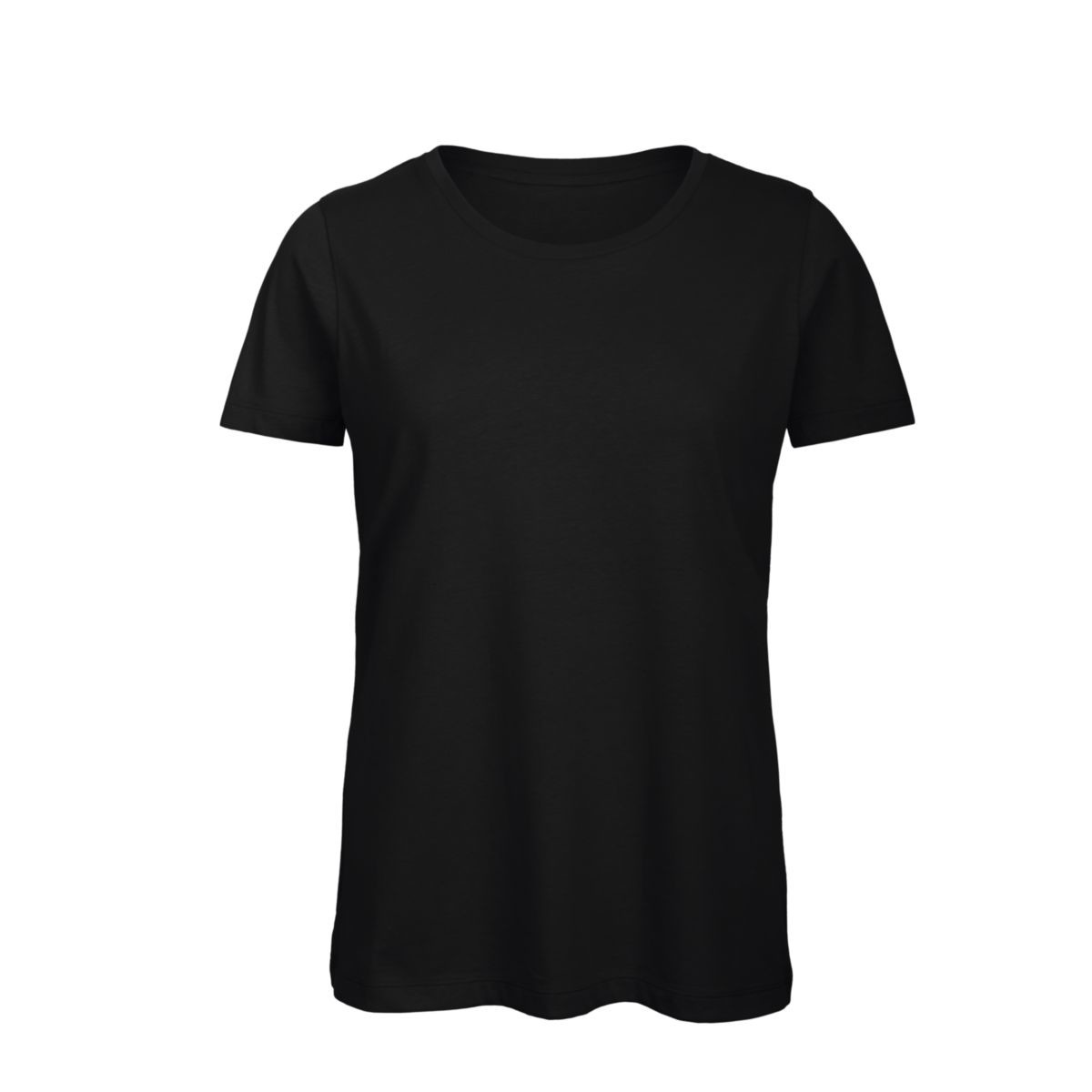 Tshirt donna in cotone organico maniche corte a girocollo di colore nera