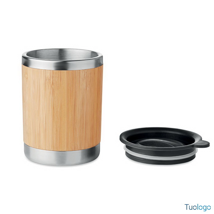Tazza in bamboo con beccuccio girevole