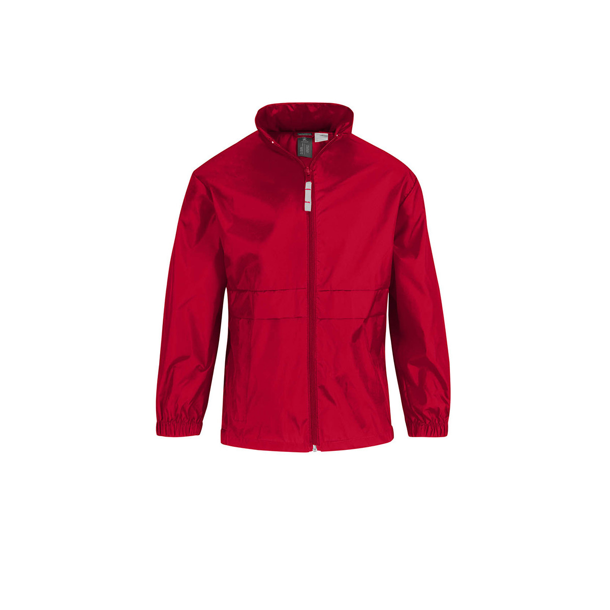 Impermeabile rosso bambino con zip centrale