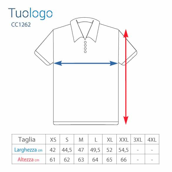 Tabella misure altezza e larghezza