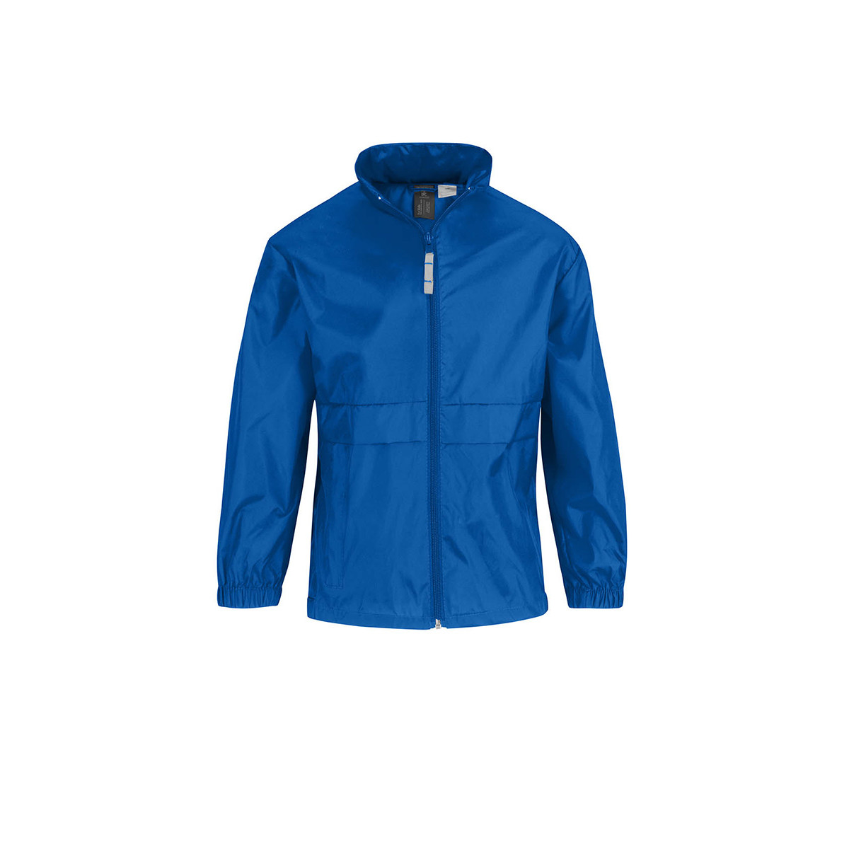 Impermeabile blu bambino con zip centrale