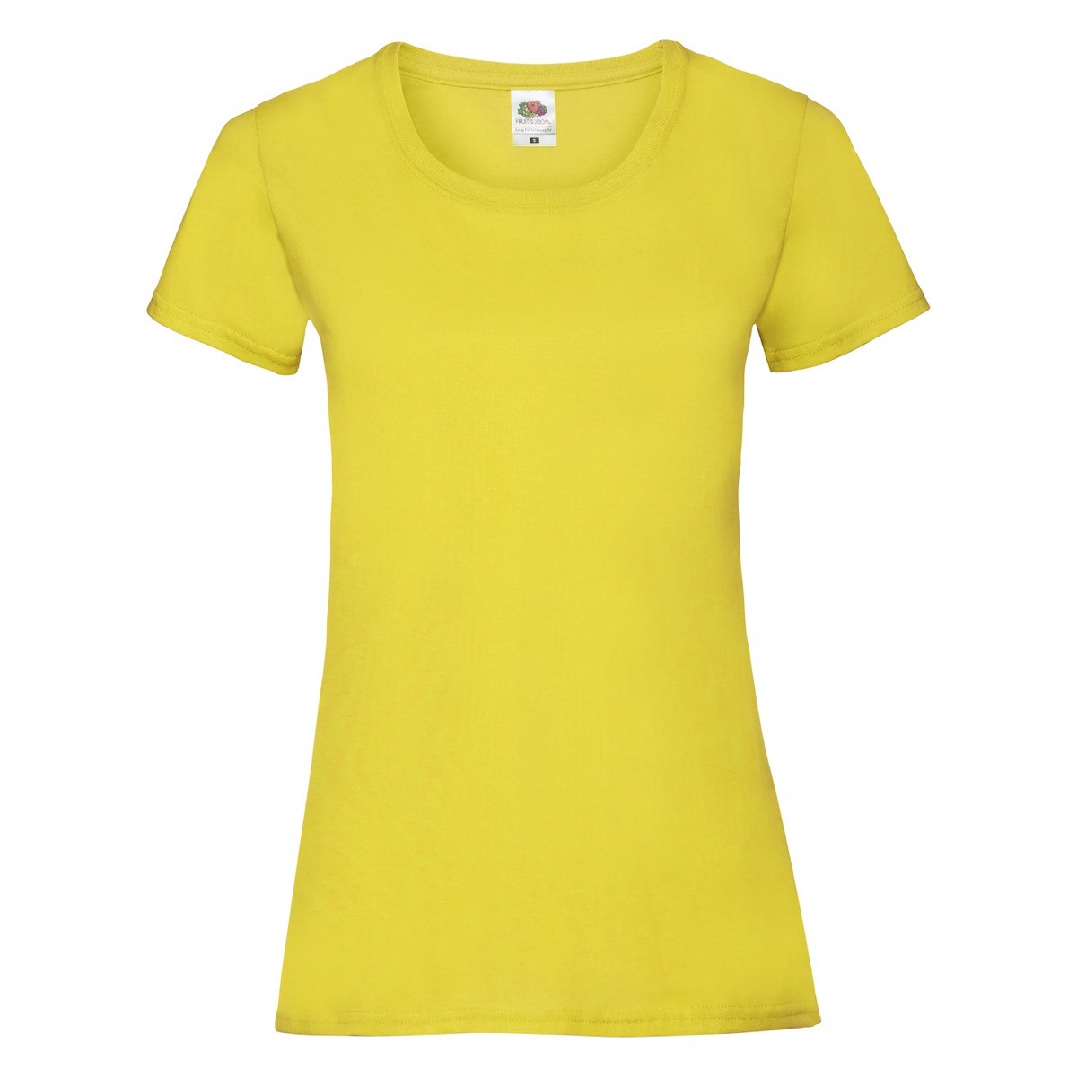 Tshirt donna manica corta gialla 100% cotone