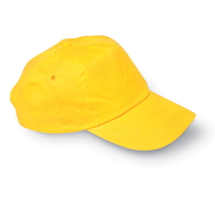 Cappellino giallo in cotone con chiusura in plastica