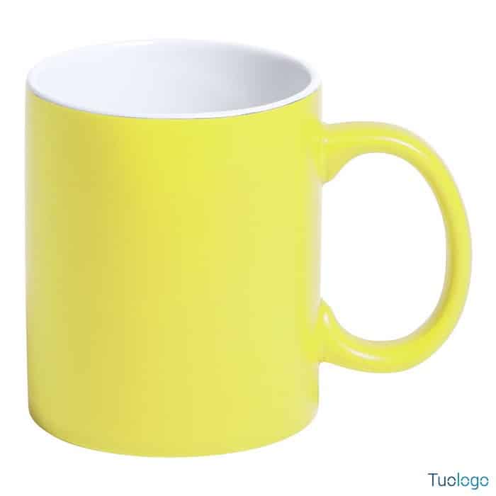 Tazza arancione con interno bianco