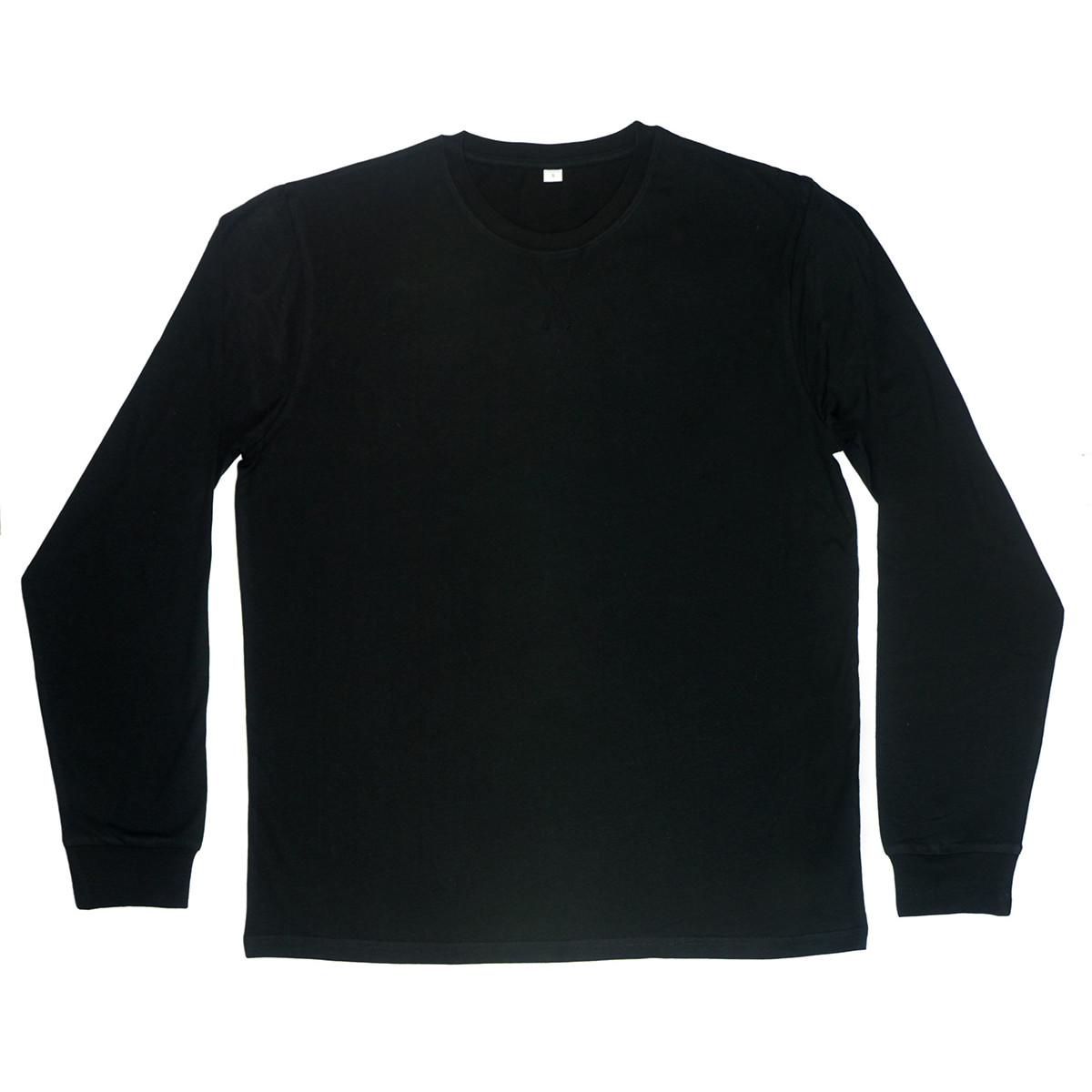 Maglia nera manica lunga 100% cotone