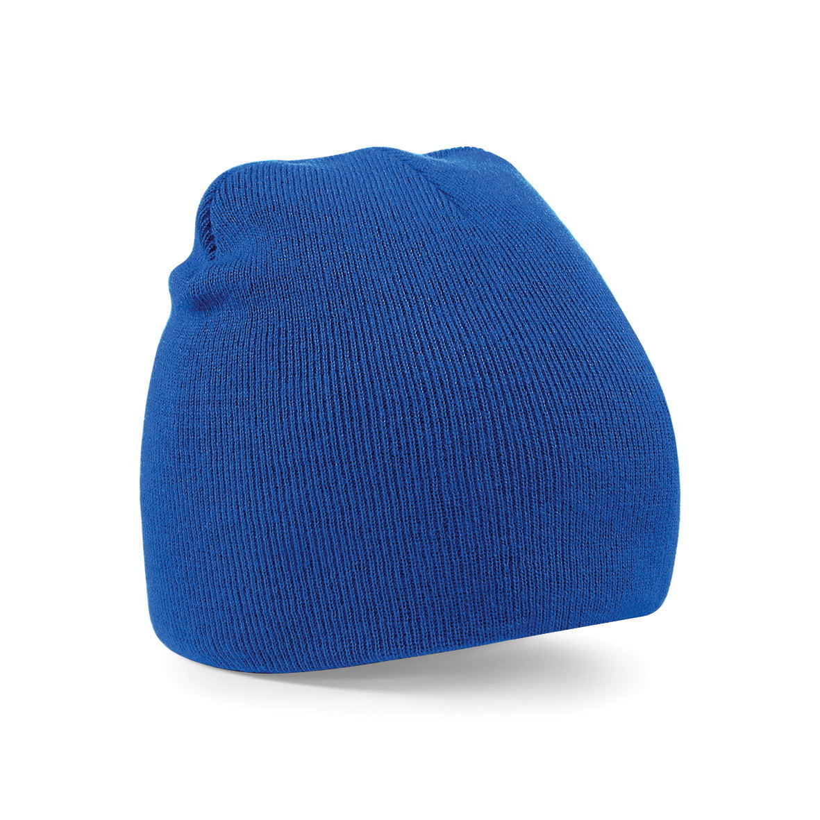 Cappellino senza risvolto in acrilico di colore blu