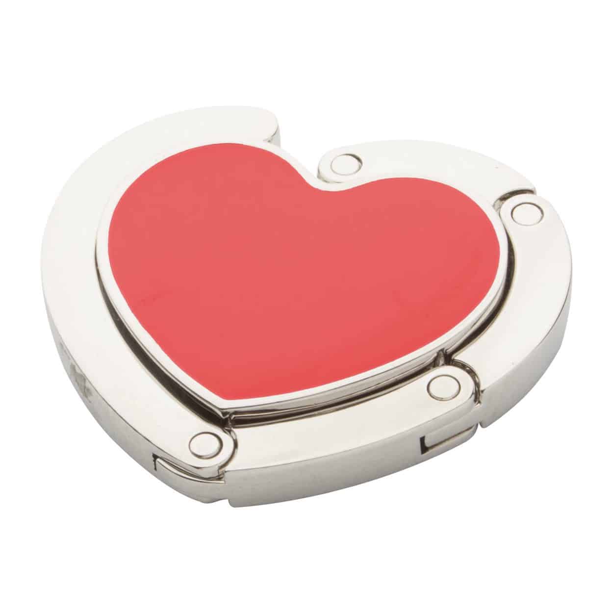 Reggiborsa in metallo a forma di cuore