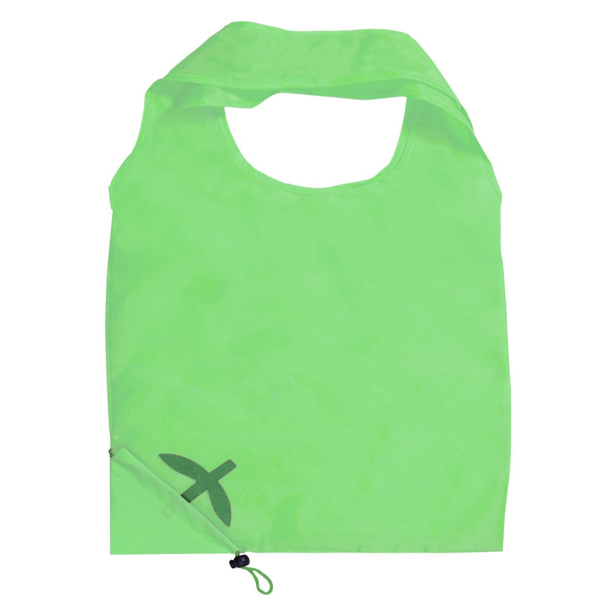 Shopper verde ripiegabile a forma di sacchetto della frutta