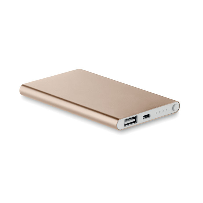 Powerbank argentato in alluminio
