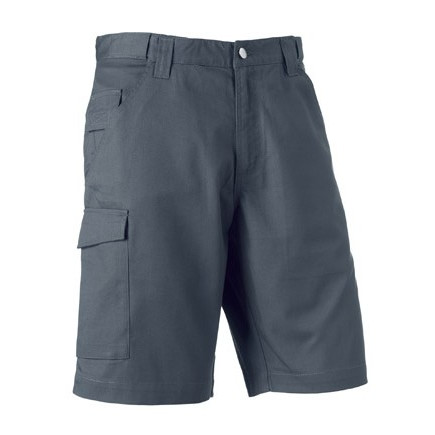 Pantaloncini unisex grigi da lavoro con tasche