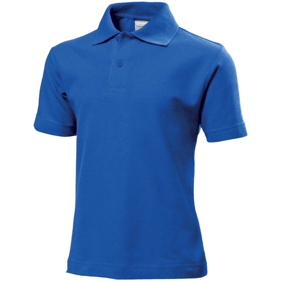 Polo da bambino blu manica corta 100% cotone