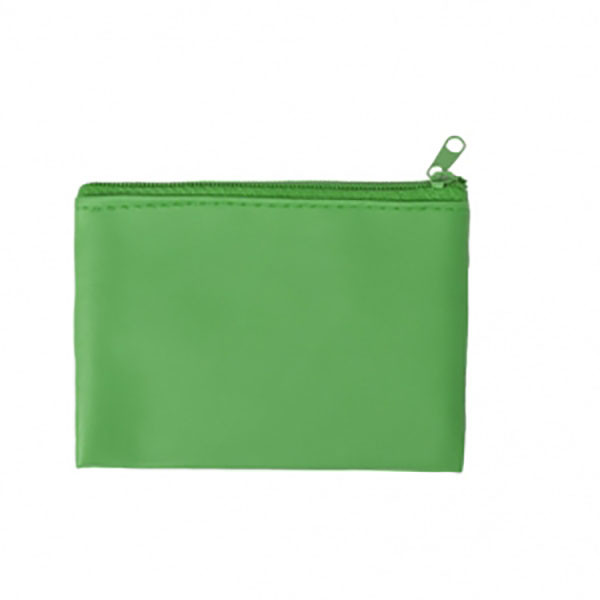 Portamonete verde con chiusura zip