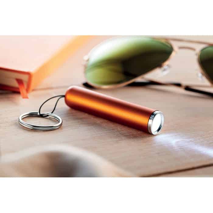 Torcia portachiavi arancione in abs