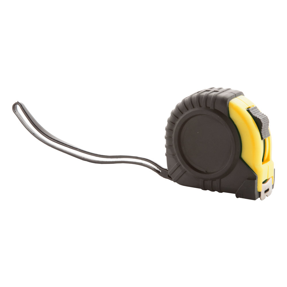Metro giallo avvolgibile con clip in metallo