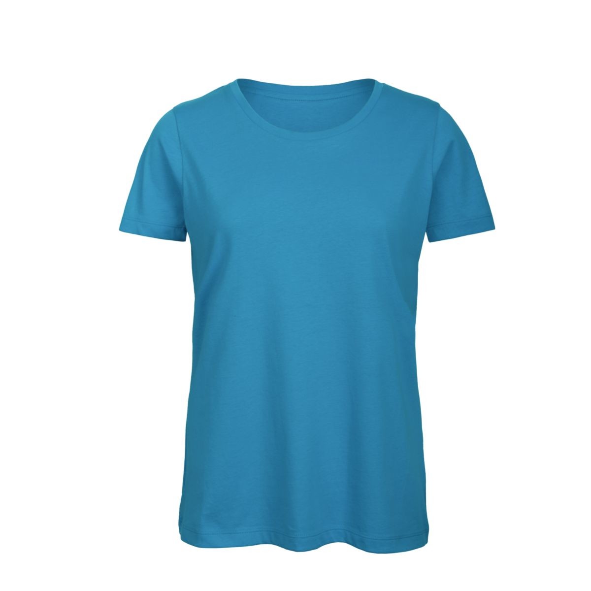 Tshirt in cotone organico maniche corte a girocollo di colore azzurra
