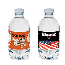 Due bottiglie da 330 ml di acqua con l