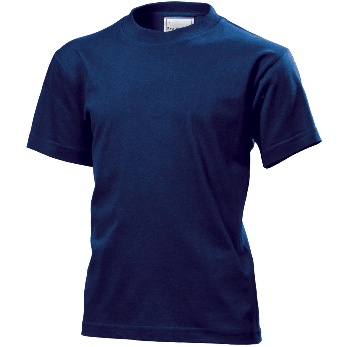 Tshirt da bambino blu scura manica corta 100% cotone