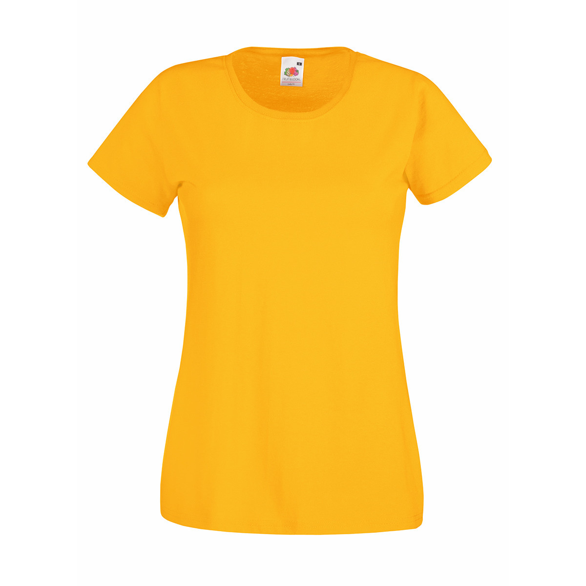 Tshirt donna manica corta gialla 100% cotone