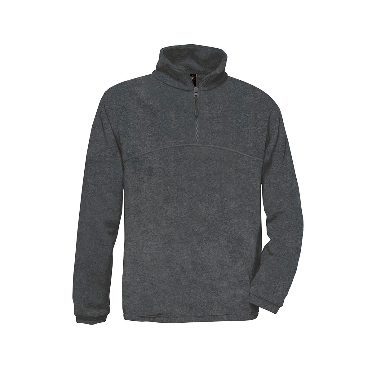 Pile grigio con zip sul collo