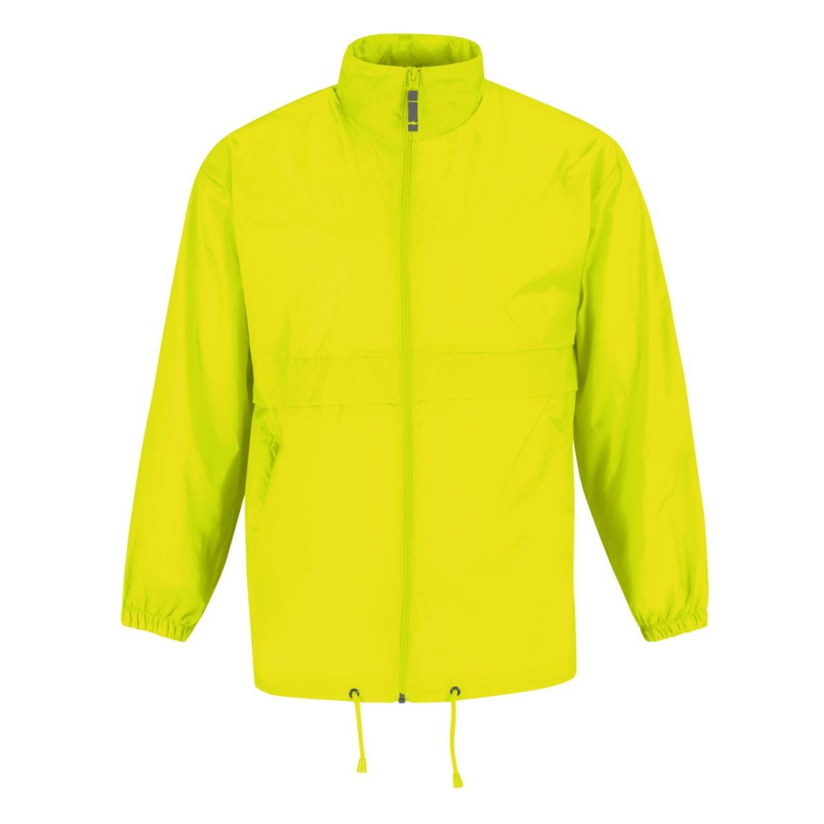 Impermeabile con cerniera giallo