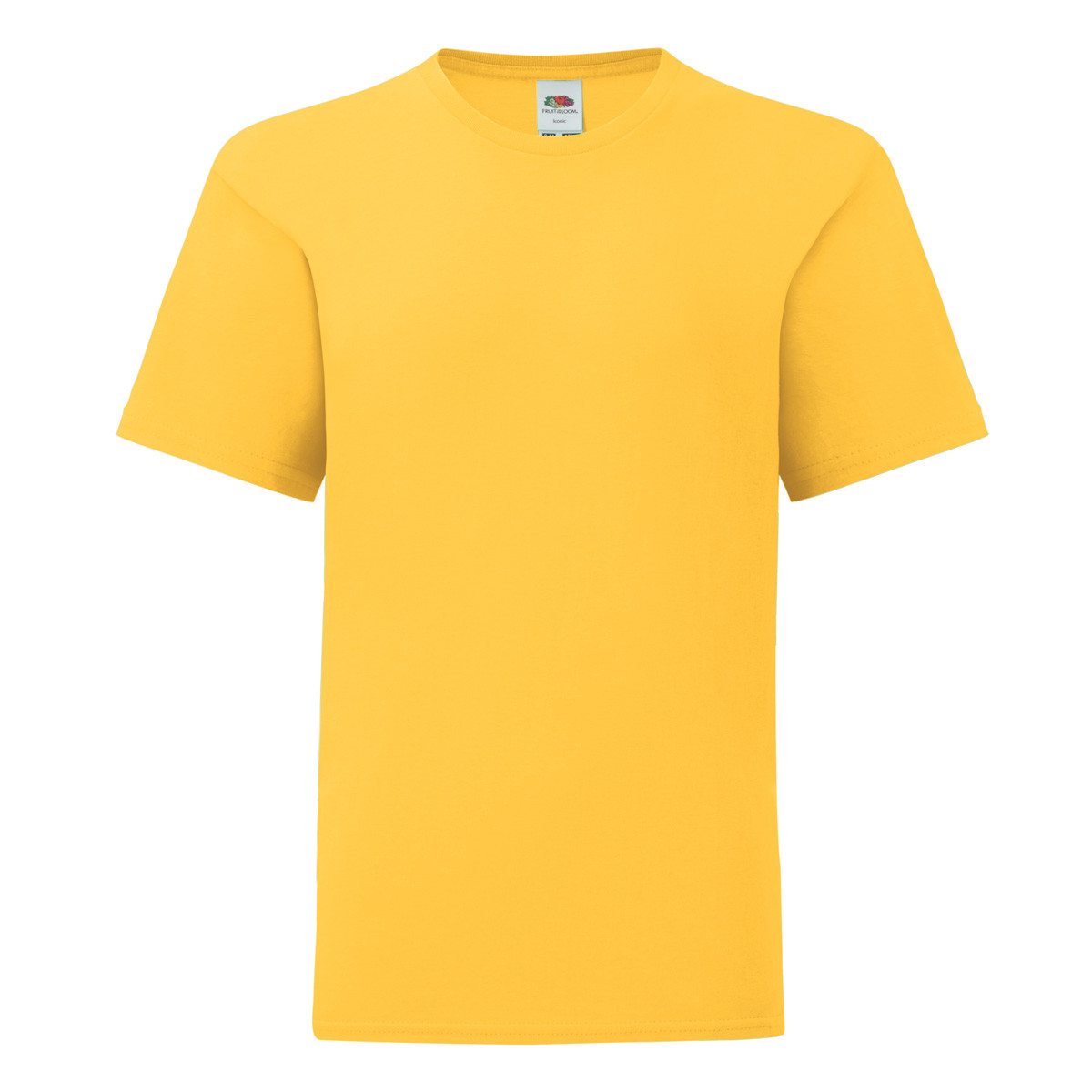 Tshirt girocollo gialla da bambino con manica corta