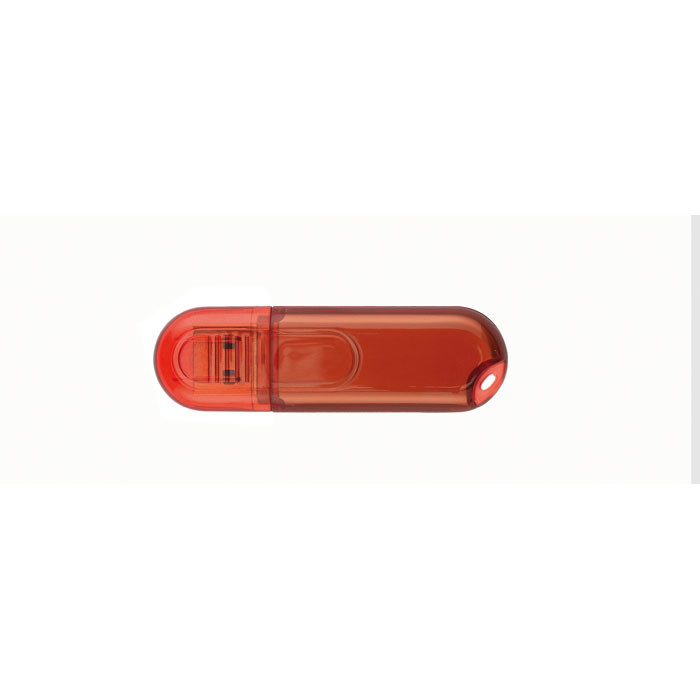Chiavetta usb rossa rettangolare in plastica resistente