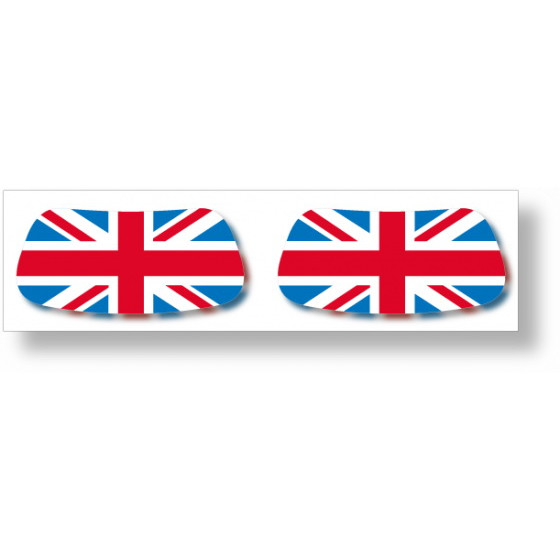 Due sticker adesivi facciali della bandiera inglese