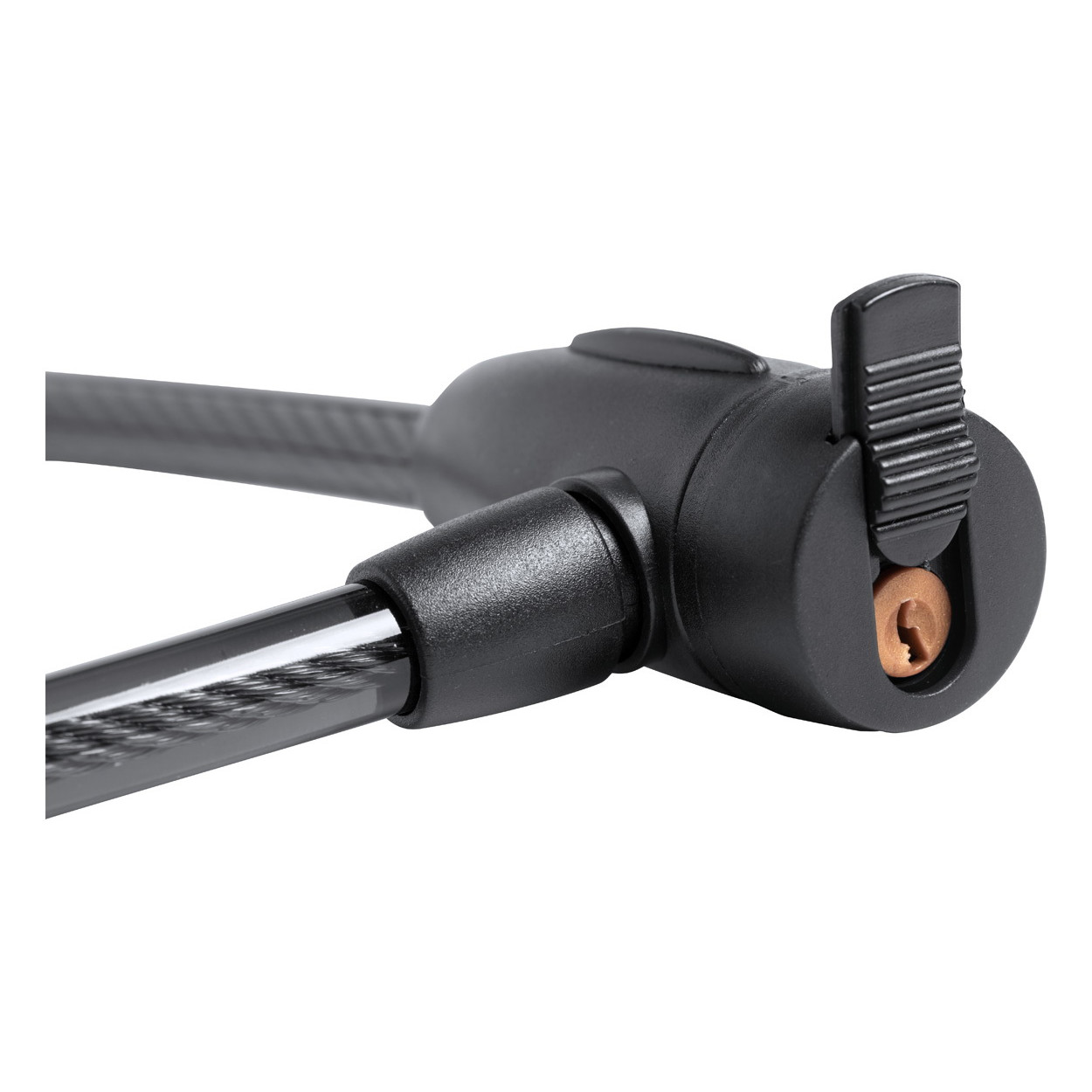 Lucchetto nero in acciaio rivestito in pvc