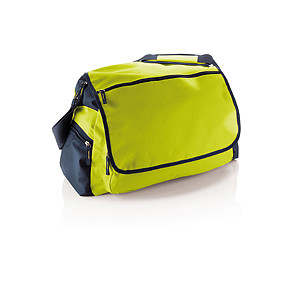 Borsa gialla da sport con zip, tasconi laterali e frontali