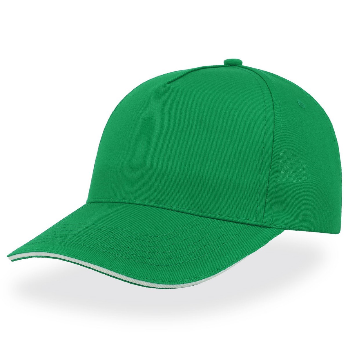 Cappello verde con visiera