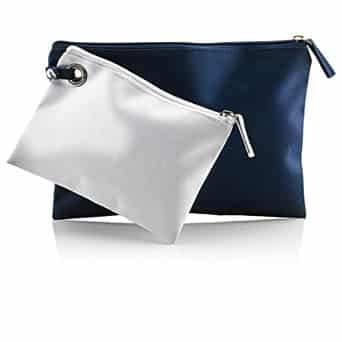 Trousse composto da due buste bianca e blu