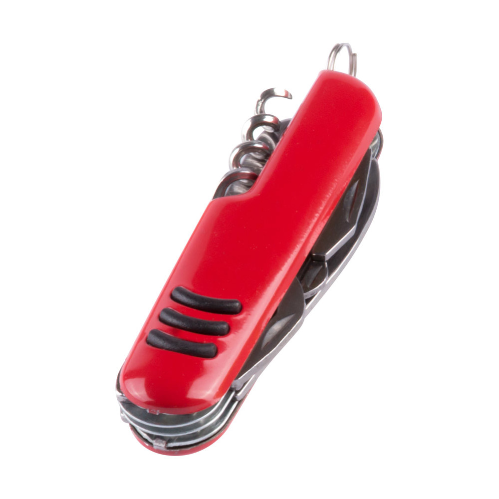 Coltellino multiuso rosso con nove funzioni