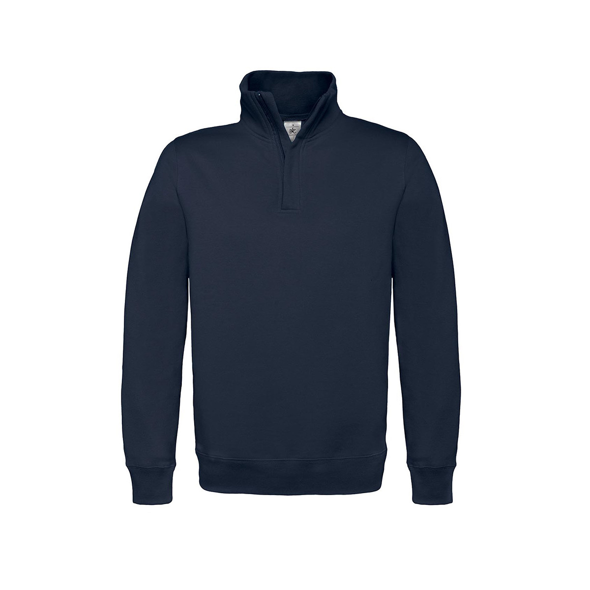 Felpa blu con zip al collo