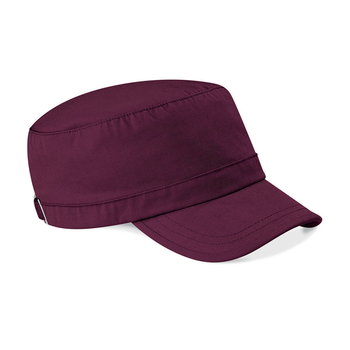 Cappellino con chiusura con fibbia e visiera di colore bordeaux