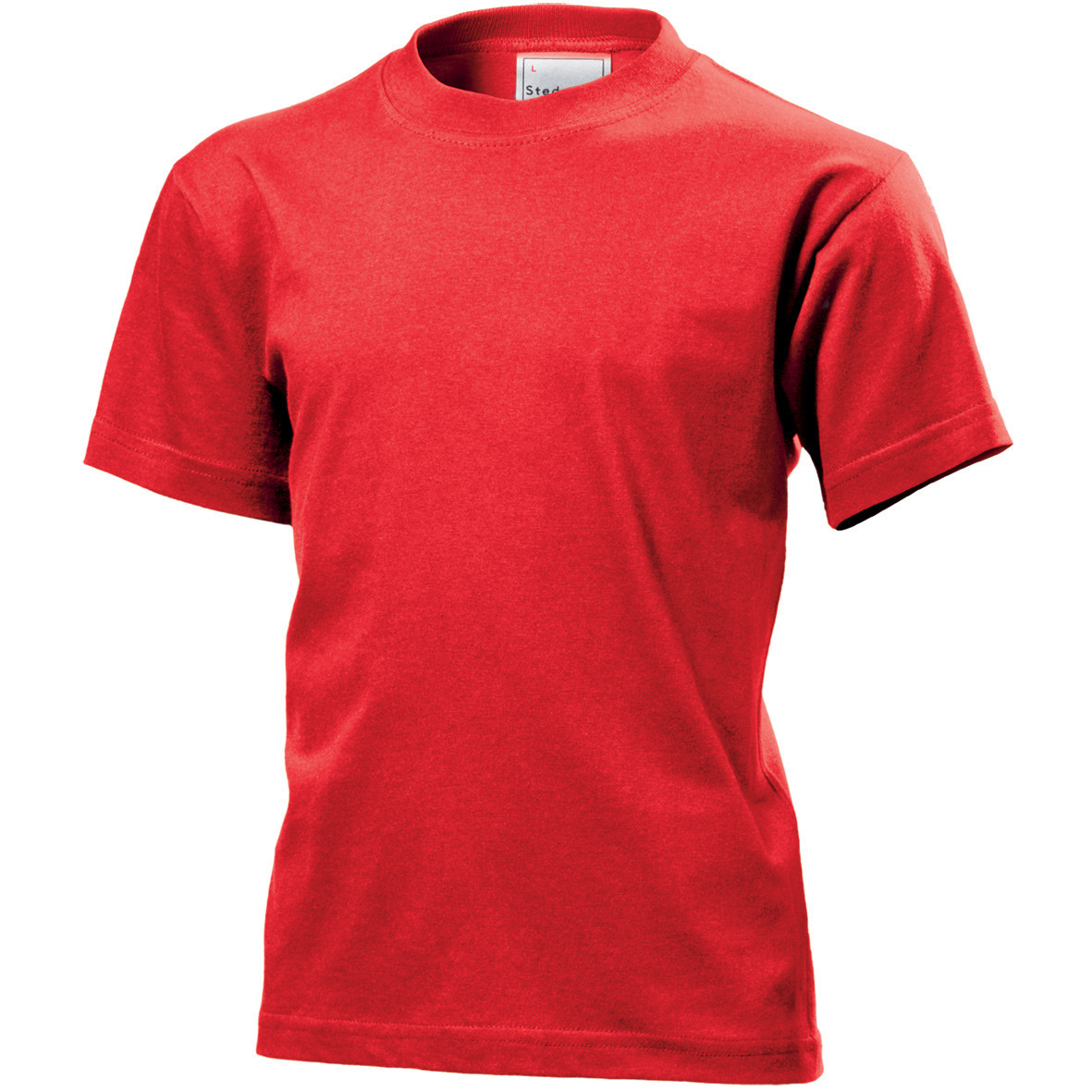Tshirt da bambino rossa manica corta 100% cotone