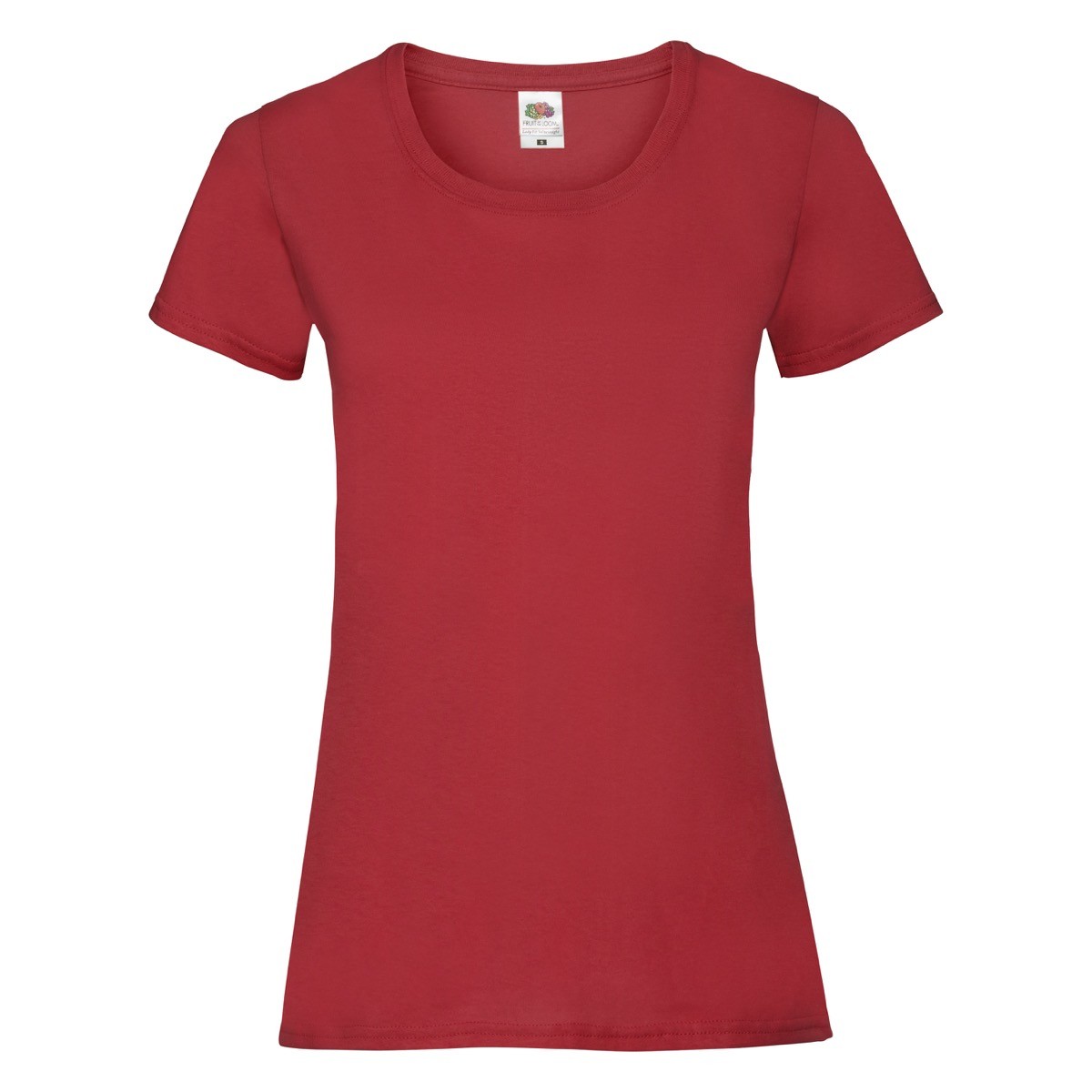 Tshirt donna manica corta rossa 100% cotone