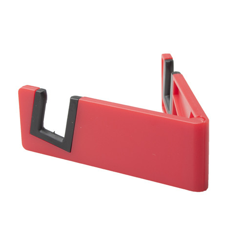 Supporto per smartphone e tablet in plastica rossa e nera
