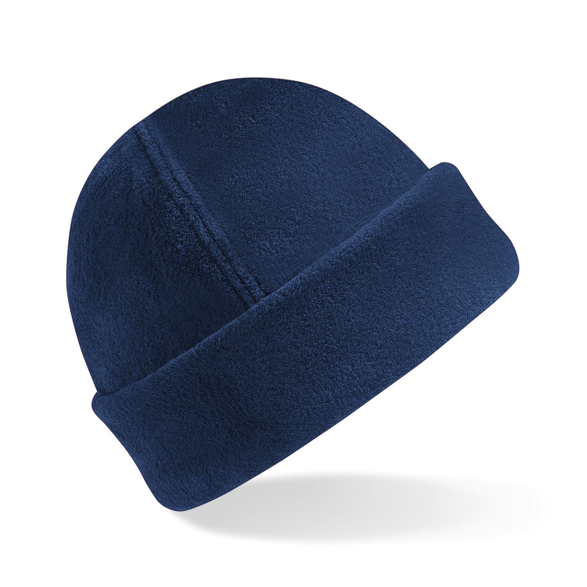 Cappellino invernale di pile con risvolto di colore blu scuro