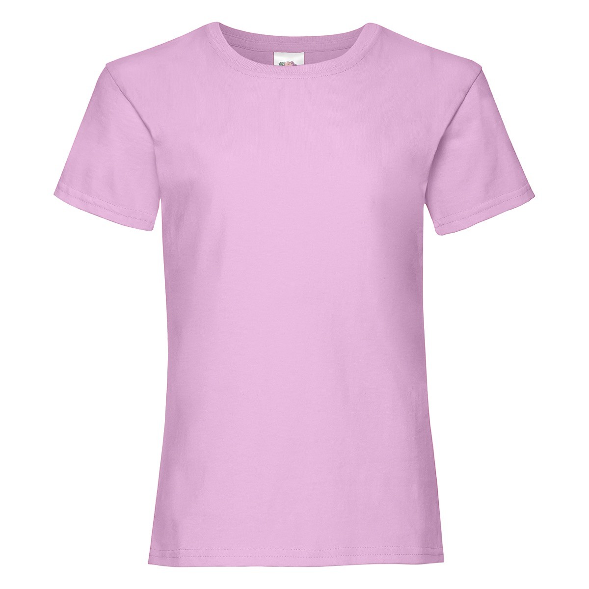 Tshirt bambina in cotone manica corta e girocollo di colore rosa