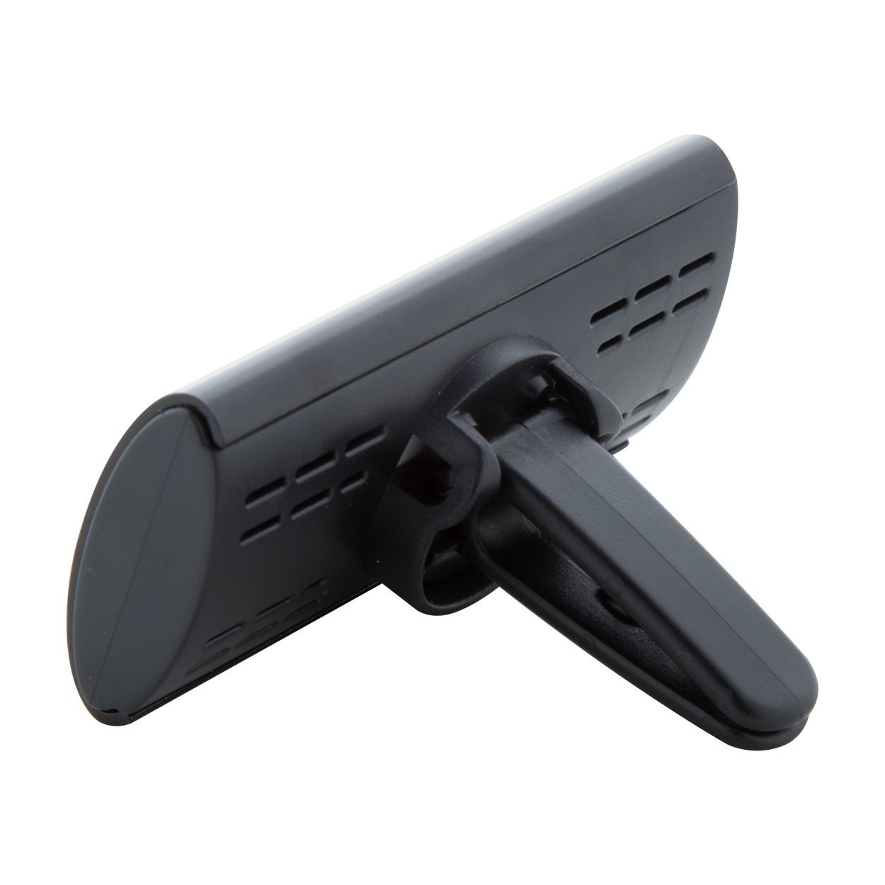 Deodorante per auto in alluminio nero con attacco alla bocchetta di aereazione