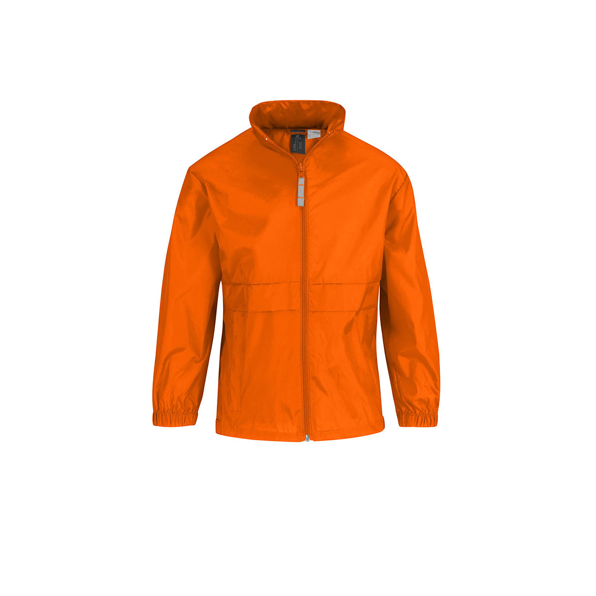 Impermeabile arancione bambino con zip centrale
