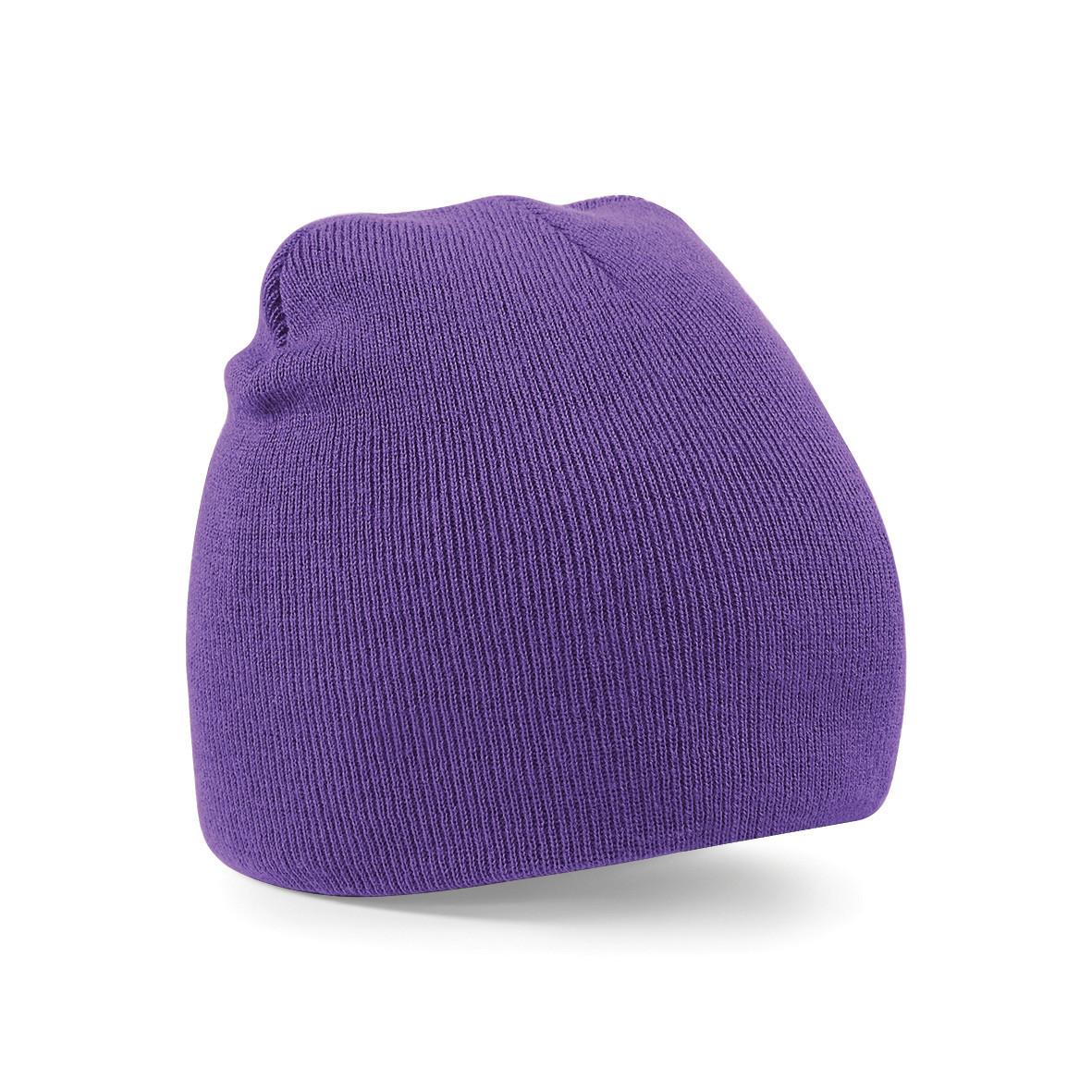 Cappellino senza risvolto in acrilico di colore lilla
