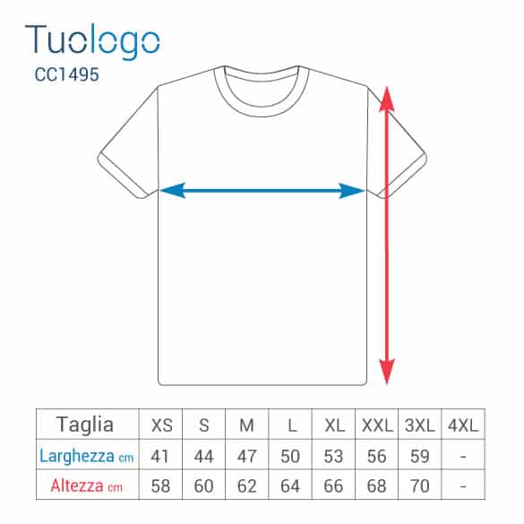 Tabella misure altezza e larghezza