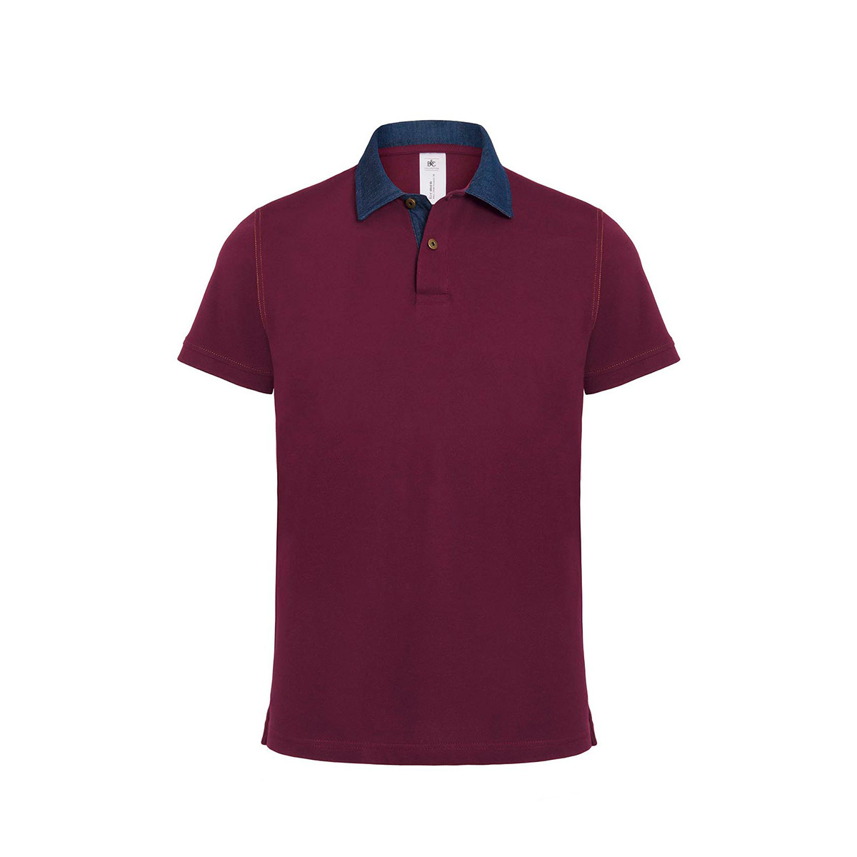 Polo manica corta con colletto e bottoni fucsia