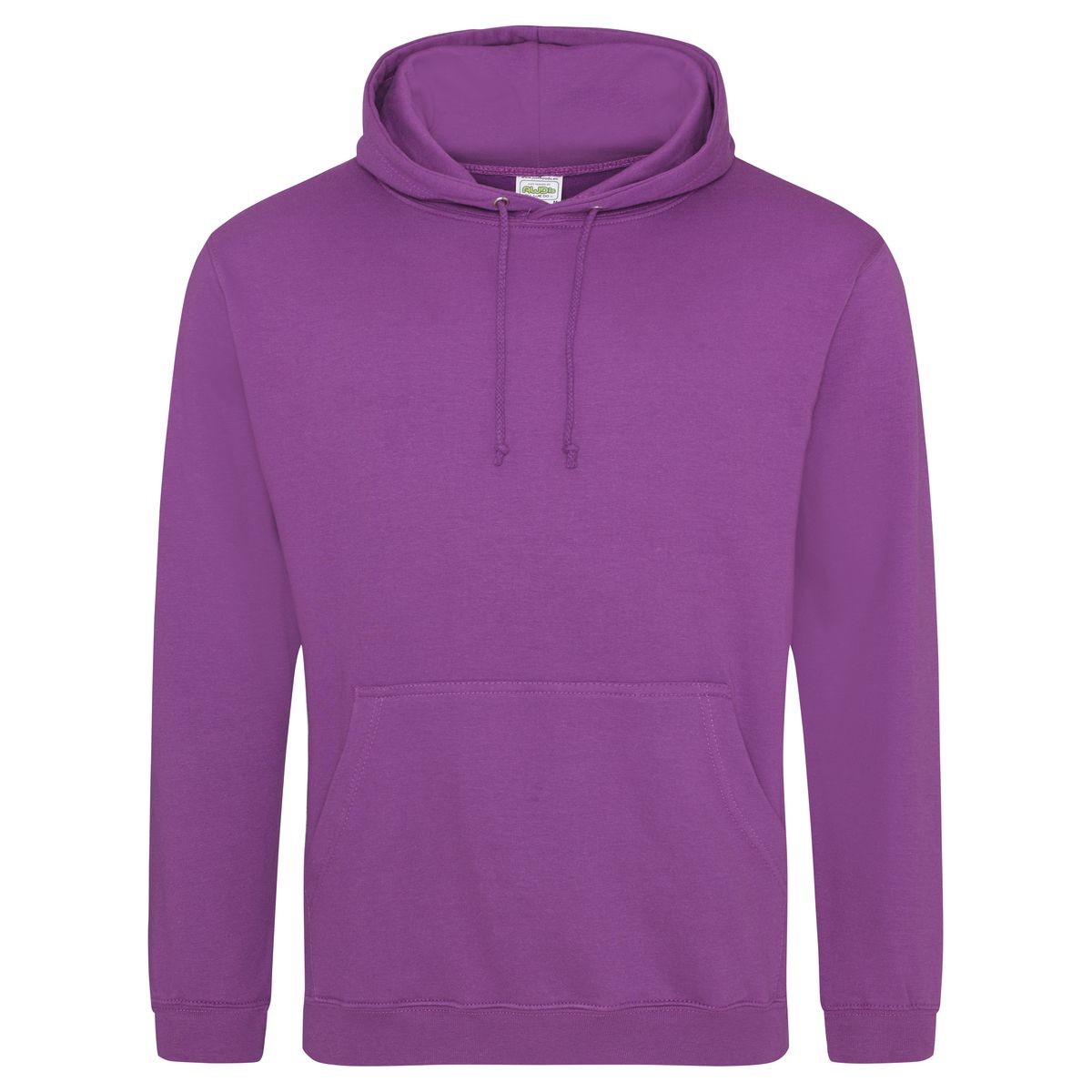 Felpa viola con tascone e cappuccio