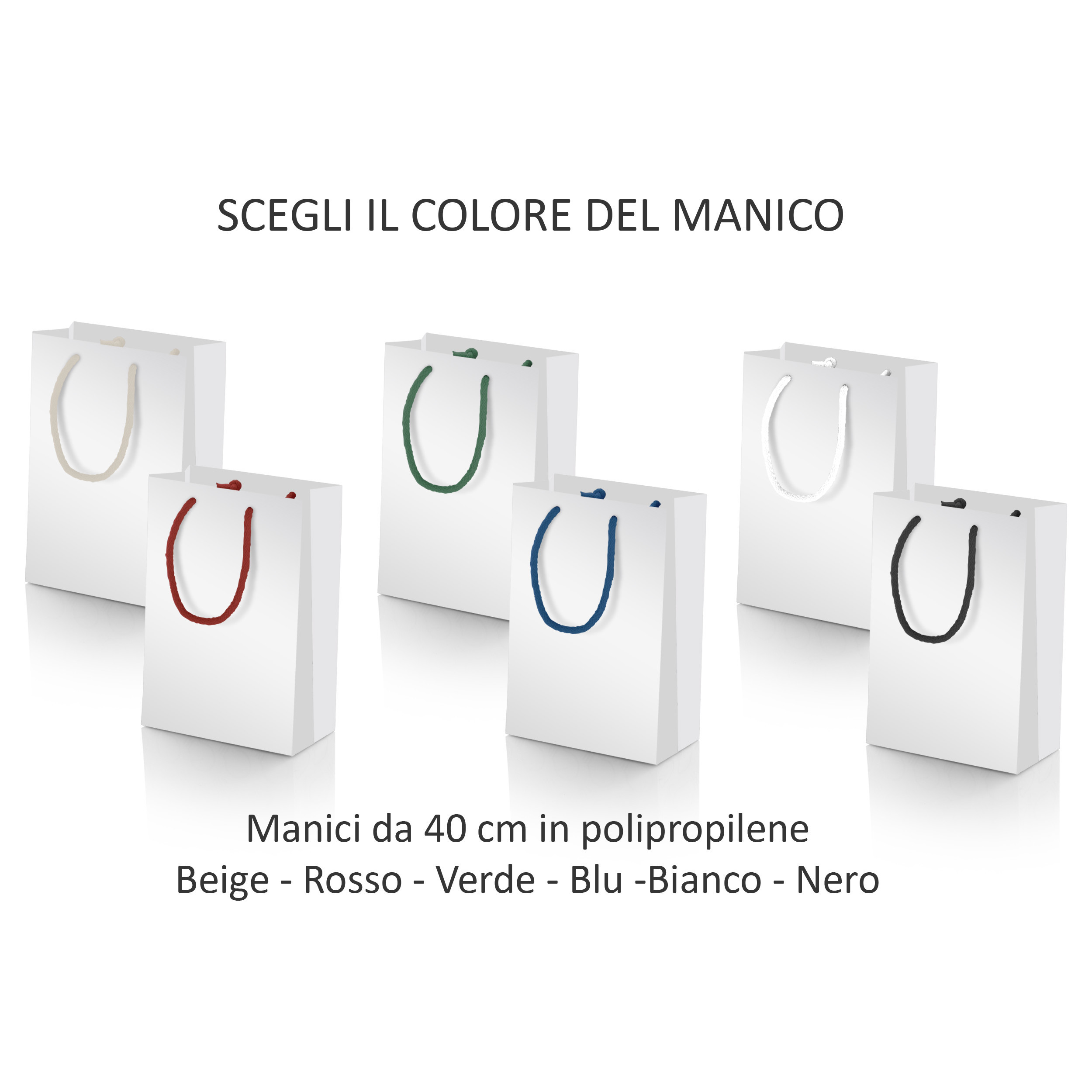 Shopper con varianti di manici diversi