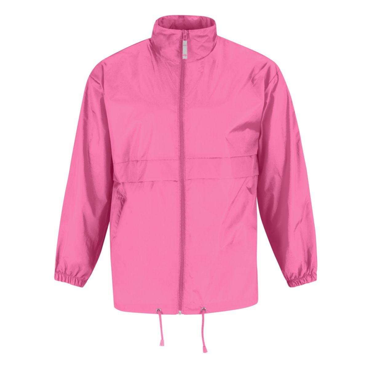 Impermeabile con cerniera rosa