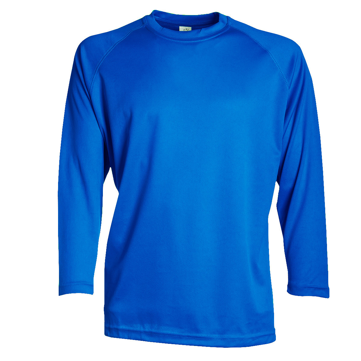Tshirt in poliestere traspirante manica lunga di colore blu